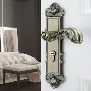 磁吸门锁室内房门锁静音卧室门锁三件套欧式 实木门锁静音门锁锁具