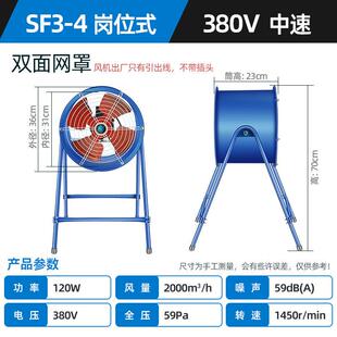 新品岗位式轴流式风机220v工业风扇排气扇管道式排风机排风扇工业