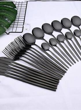 24pcs Western Dinnerware Set Stainless Steel Cutlery 餐具