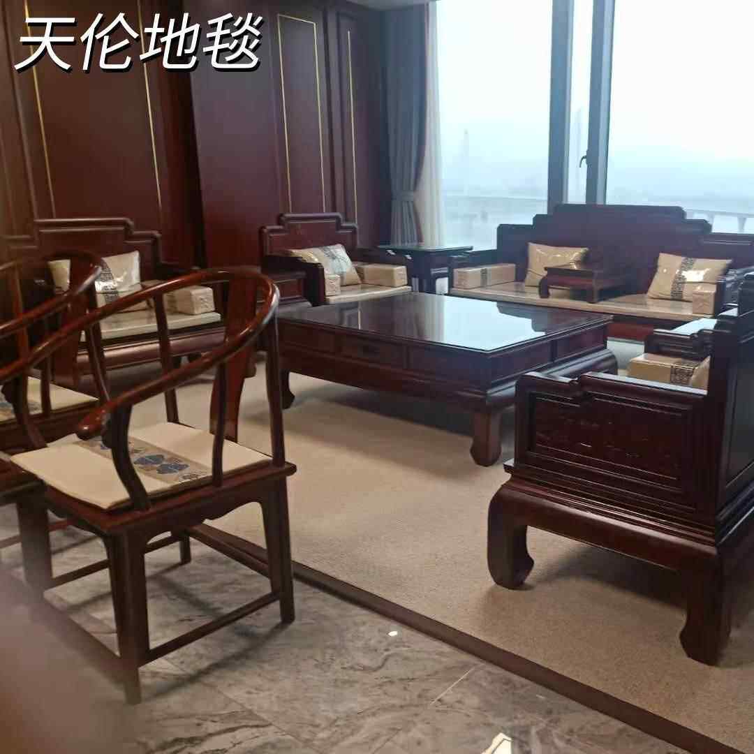 羊毛简材质地毯地极纯色易打防水防污现代83风新款卧室客理厅书垫