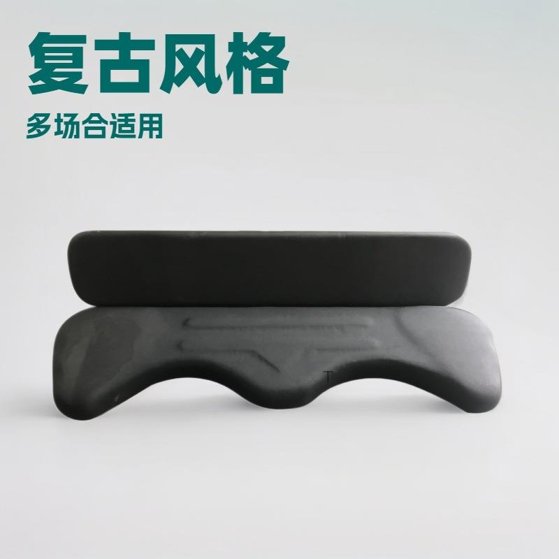厂家供应双人自行车配件多人自行车鞍座 黑色牛角大孔复古防滑
