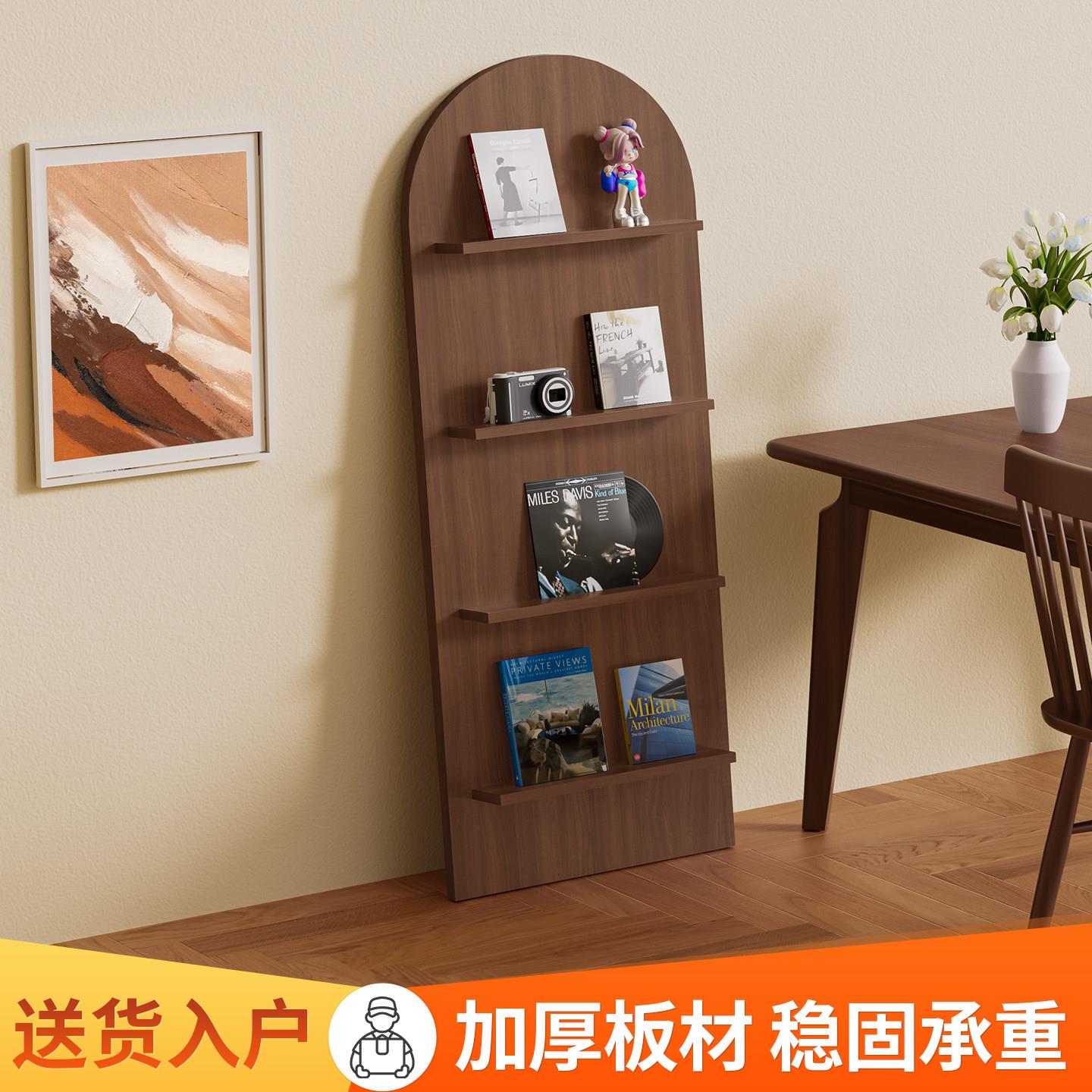 书架落地杂志架书报架多层定制靠墙收纳层架中古绘本期刊杂志展示