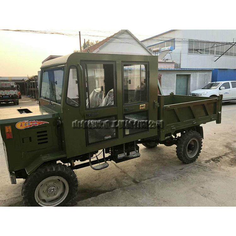 厂家现货柴油四轮车 工程自卸液压双顶四驱车 载重爬坡装载机