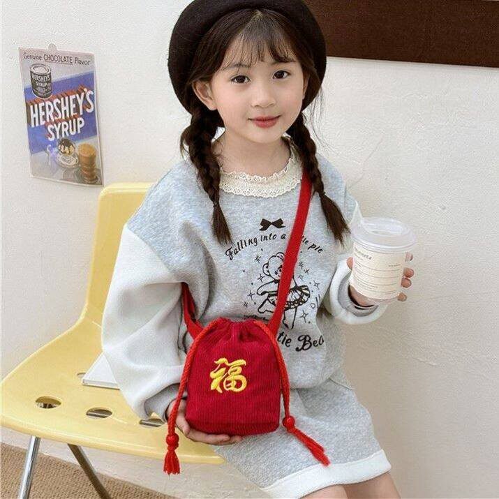 宝宝拜年包儿童新年包小背包婴儿女孩袋子过年小挎包收红包的包包