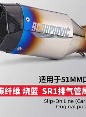 摩托车排气管MT09 Z400 R3 450SR Z900 SR1改装镜面尾段 通用尾管