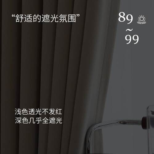 双面雪尼尔超柔云朵绒全遮光法式奶油风现代卧室客厅窗帘阳台现代