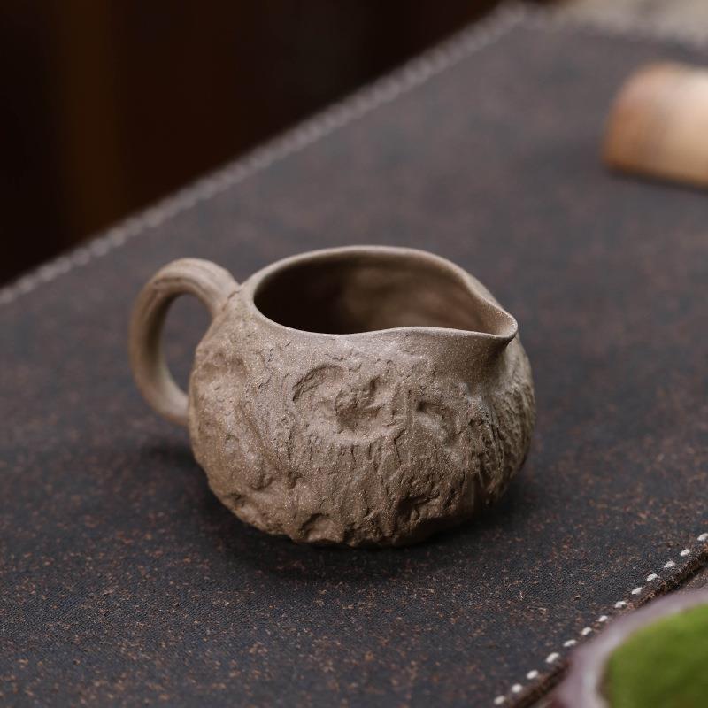 宜兴紫砂供春公道杯分茶器手工清灰泥茶壶茶具茶道配件创意过滤茶