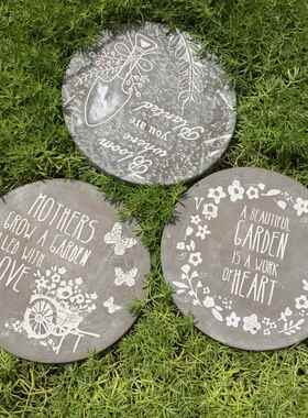 美式户外别墅草坪水泥垫脚石脚踏石原话庭院装饰摆件美式园艺装饰