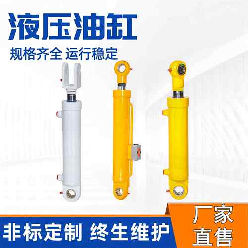 非标定制单向液压缸双向液压油缸法兰耳环货梯升降平台油缸泵站