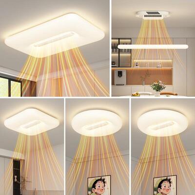 护眼LED全光谱房间无叶风扇吸顶灯客厅餐厅卧室灯饰具现代简约全