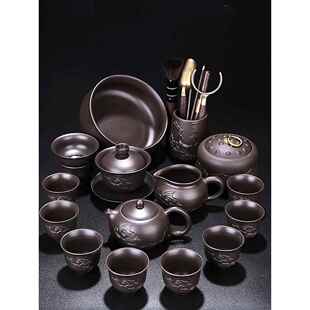 紫砂茶具套装家用整套高档紫砂茶壶办公室中式轻奢功夫茶茶杯小套