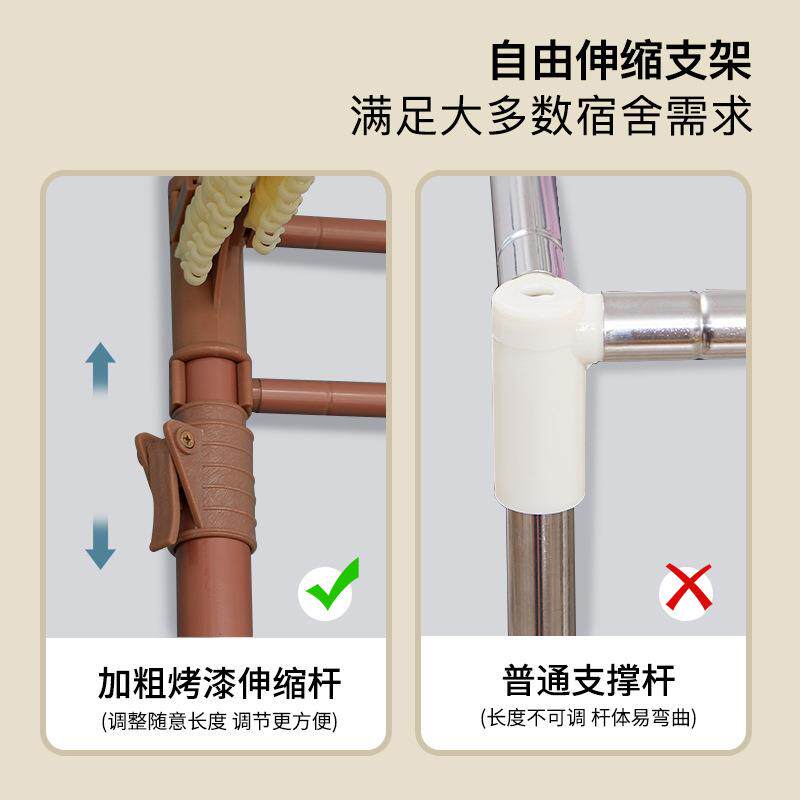 P66U型轨麻道床帘fj202207D学生宿舍蚊帐一式遮光棉布上下铺寝室