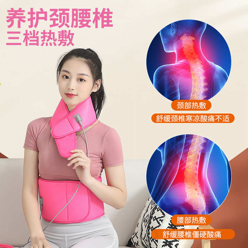 头部按摩器家用头皮自动按摩仪头疗头疼颈肩加热护腰多功能按摩仪