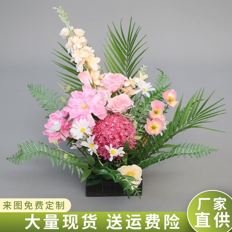 莫奈高端仿真绿植地排花艺婚礼商场美陈布置假花路引婚庆仿真花