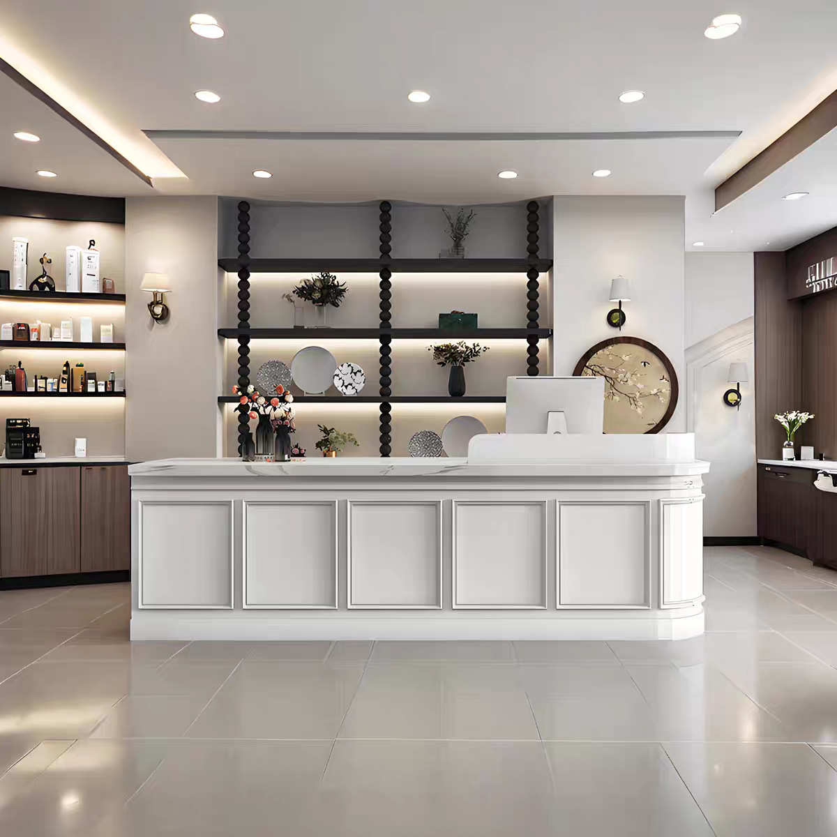 奶茶店咖啡厅吧台收银台面包甜品店吧台服装店花店前台接待台直销