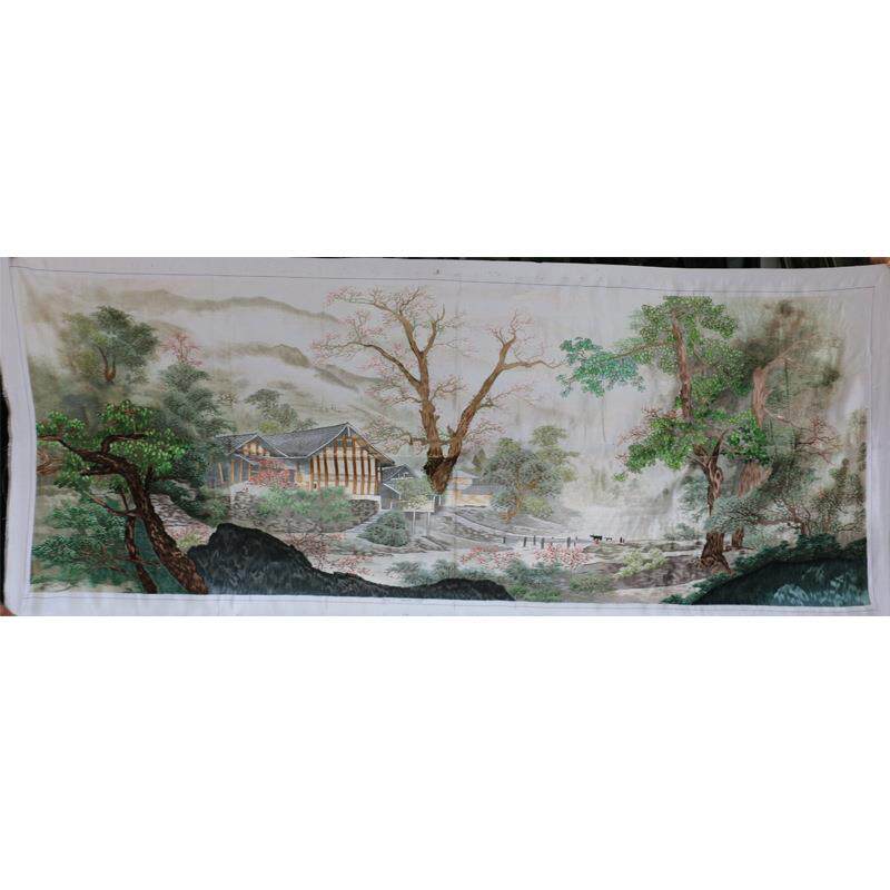 苏绣绣片单面绣客厅办公室装饰画苏州手工刺绣风景画