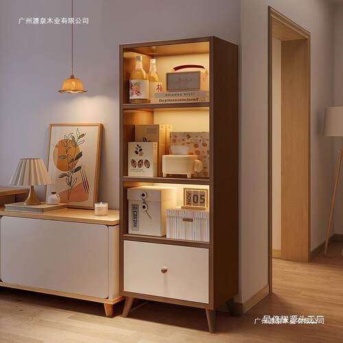 客厅收纳柜子电视柜旁置物架储物柜家用展示柜小书柜靠墙书架落地