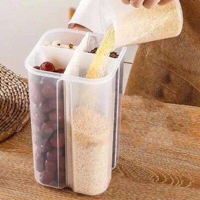 Practical Plastic Grain Storage Box Transparent Square
