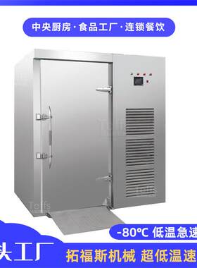 鲜冻虾仁速冻机基围虾白虾船冻急速冷冻设备对开门通道式速冻柜