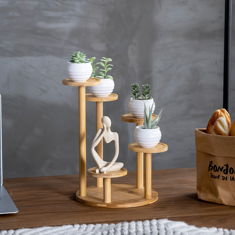 楠竹客厅花架花架桌面装饰花几