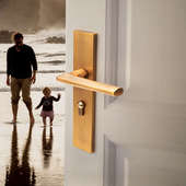 索力安室内卧室静音房门锁黄古铜门把手磁吸静音门锁家用通用型