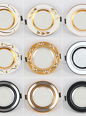 客厅筒灯led嵌入式7.5钻孔5w三色变光家用悬吊式天花板天花板灯射
