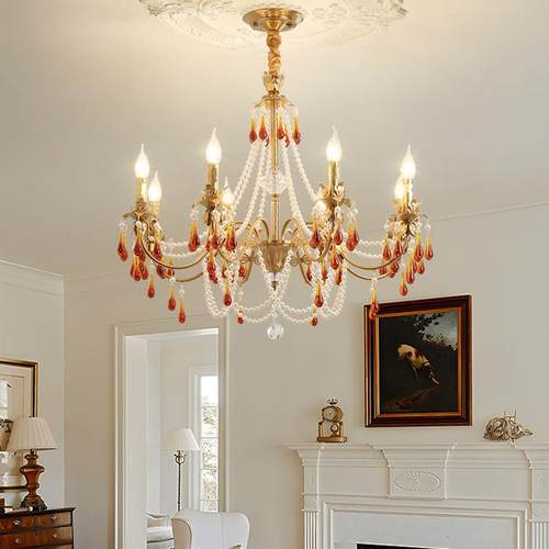 设法式卧室水吊灯大气轻奢师餐厅723灯具酒计店别墅客厅晶大厅蜡