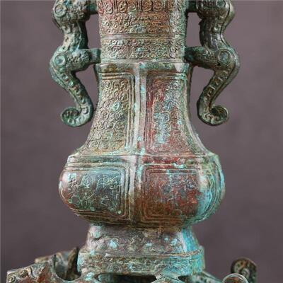 青铜器容酒器盛酒器酒壶酒尊春秋龙耳方壶河南省博物院藏铜祥德制