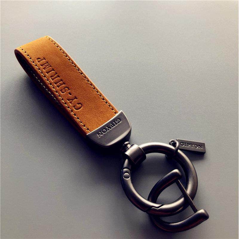 牛皮汽车钥匙扣创意个性简约锁匙链圈环男女士情侣挂绳挂件腰挂AI,节庆用品/礼品,钥匙扣,淘宝优惠券,粉丝福利购,淘宝优惠卷