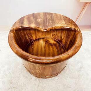 碳化泡脚桶木桶实木保温洗脚盆泡脚盆木盆家用养生香柏木质足浴桶