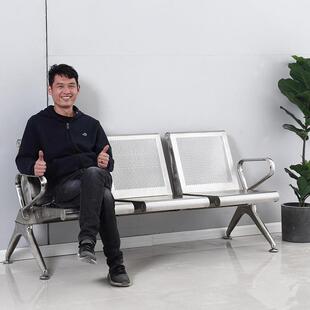 三人位排椅不锈钢联沙发候诊椅等候椅公共座椅机场椅休息长椅扶手