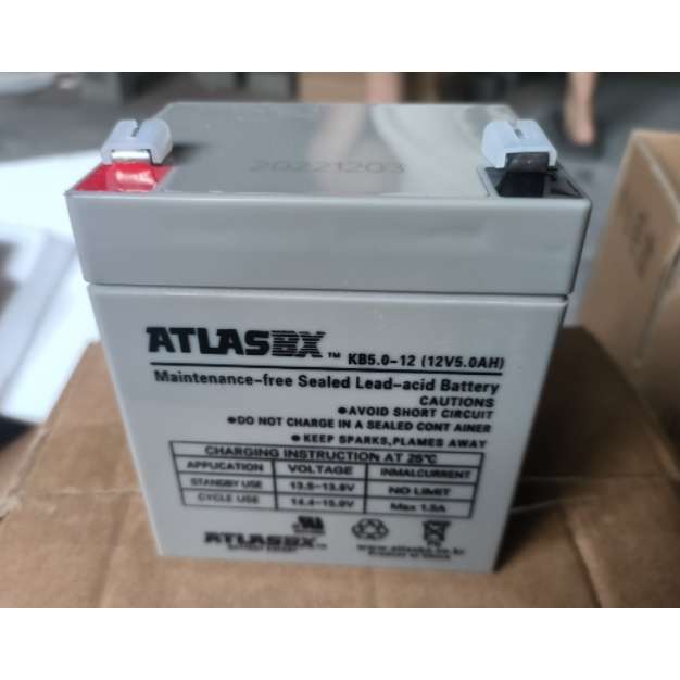 ATLASBX蓄电池K5.0-12阀控式免维护12V5AH控制器UPS内置电池包邮