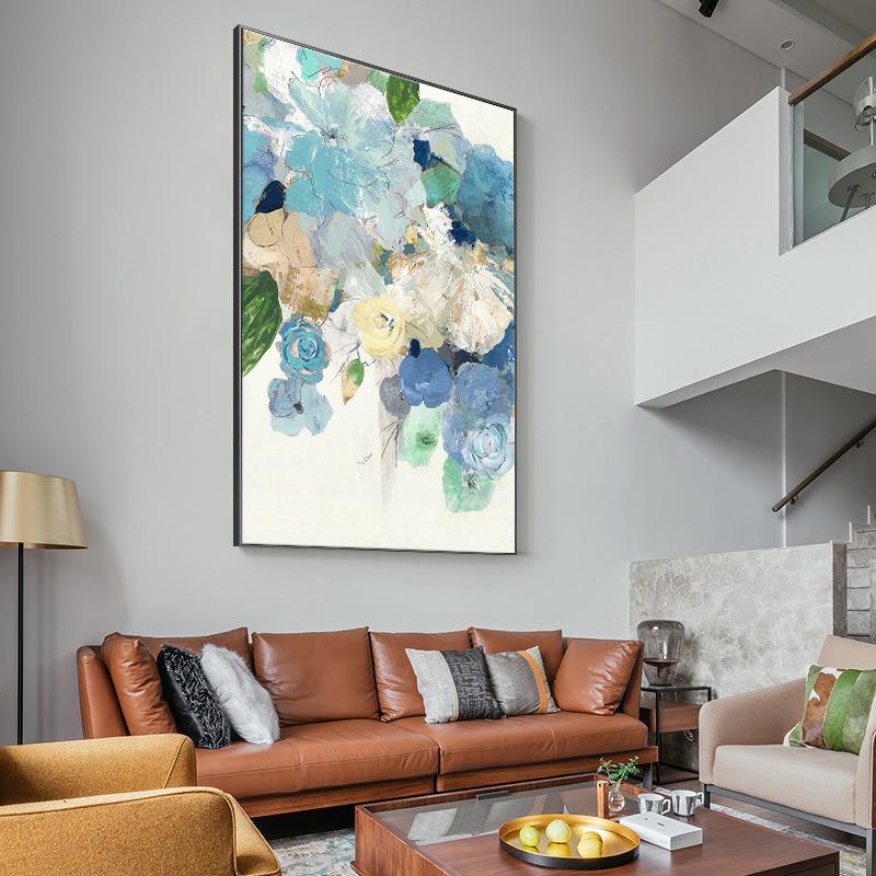 代简约法式客装饰美式轻奢SQ5306玄关画餐厅挂画高端纯现厅手绘油