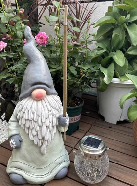 甘道夫花园摆件户外庭院可插香装饰小精灵阳台园艺造景布置摆设品