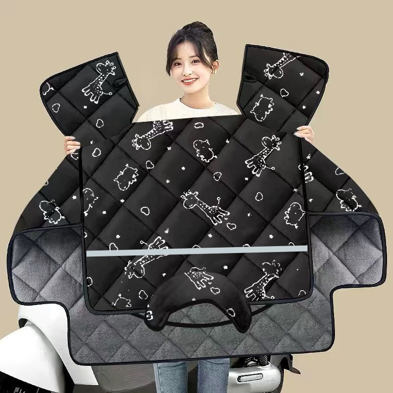 电动车挡风被冬季加绒加厚加大防水保暖四季通用摩托车防风罩冬款