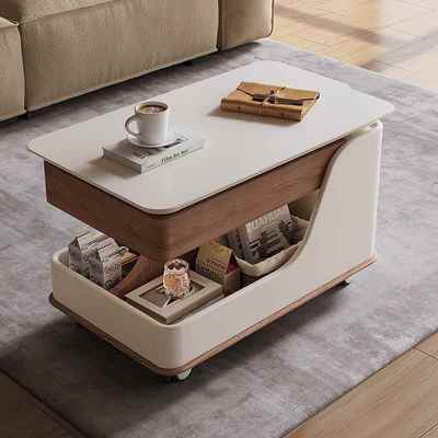 新款网红可移动茶几简约小户型现代轻奢沙发客厅升降家用推车边几