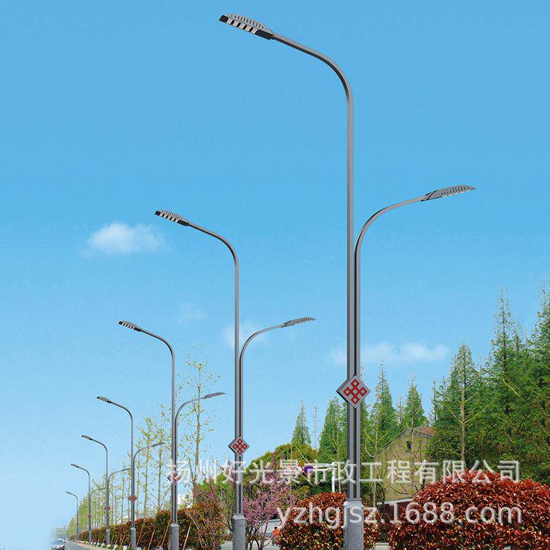 led路灯太阳能双臂路灯自弯臂路灯新农村太阳能led路灯厂家