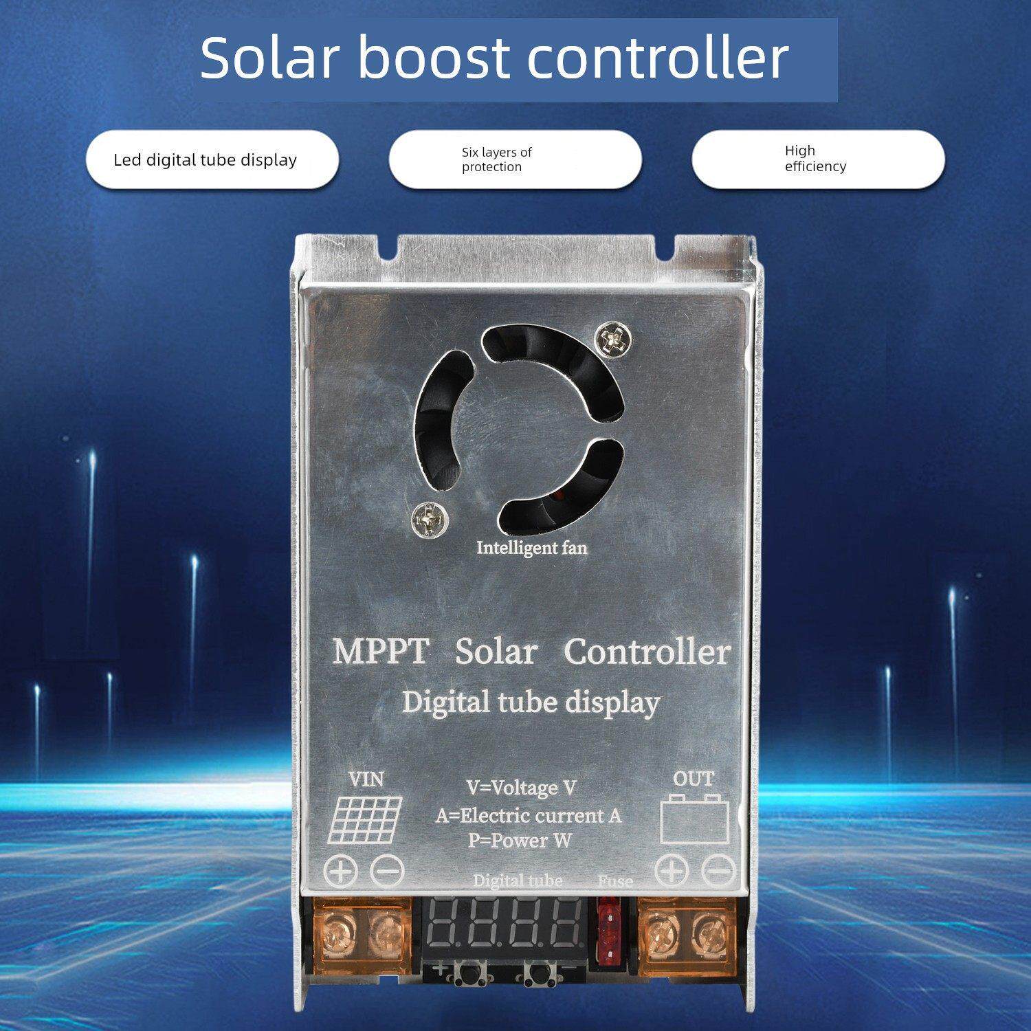 Mppt450W太阳能控制器增压充电72V太阳能增压控制器Dc12-50V输入