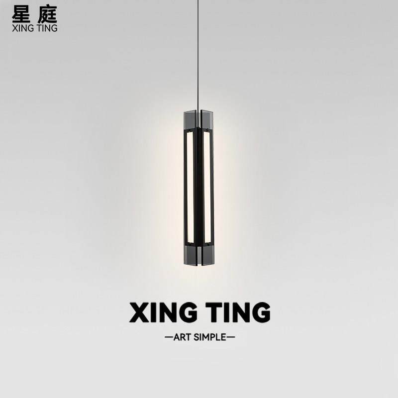 意式极简床头吊灯2026新款轻奢高端设计师创意玻璃玄关吊线灯