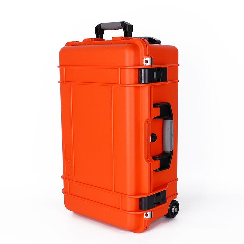D5524系列橘红色拉杆手提工具安全箱防水工具仪器设备防护塑料箱