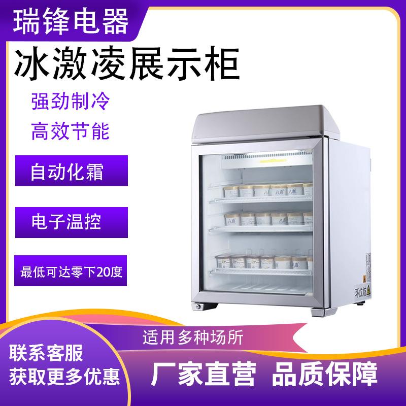 瑞锋小型冷冻柜商用冰激凌展示柜牛羊肉海鲜冷冷冻冰柜风冷可锁门