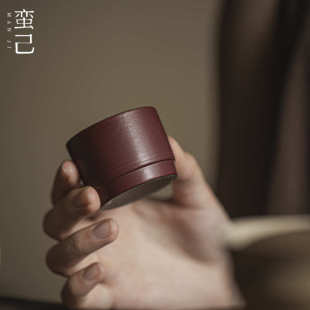 粗陶品茗杯功夫茶具文人喝茶单杯家用小茶杯日式 蛮己日式 圆筒杯子