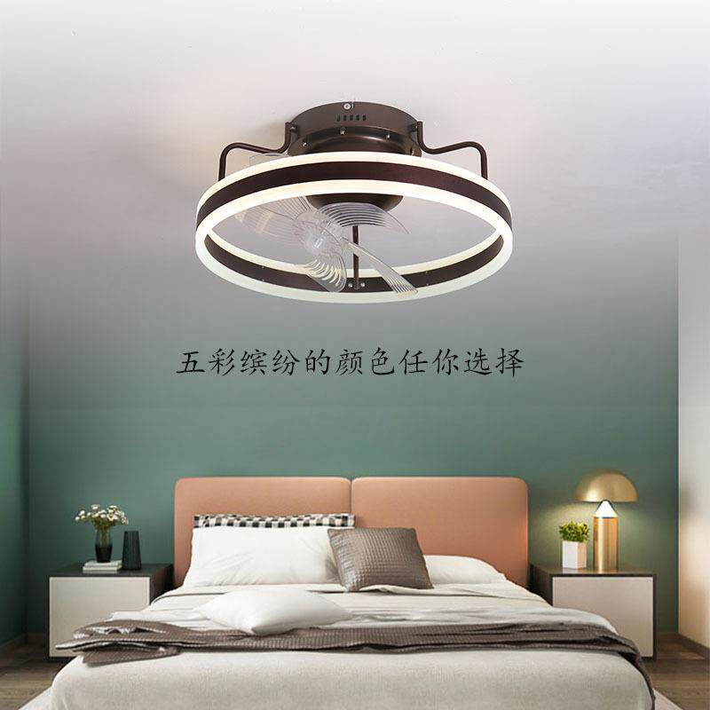 可摇吸顶风扇扇头灯奢家用客厅卧室餐厅电扇隐无品牌/形轻吊灯带