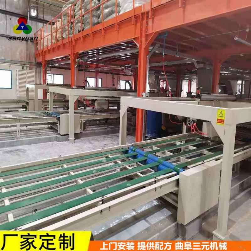 提供配方玻镁防火集装箱铺板生产线空调风管水泥纤维板生产设备