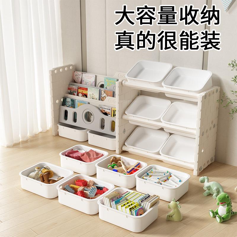 童玩具收架书架二合一体宝宝纳绘本置物柜婴儿多儿层大容量储HXL