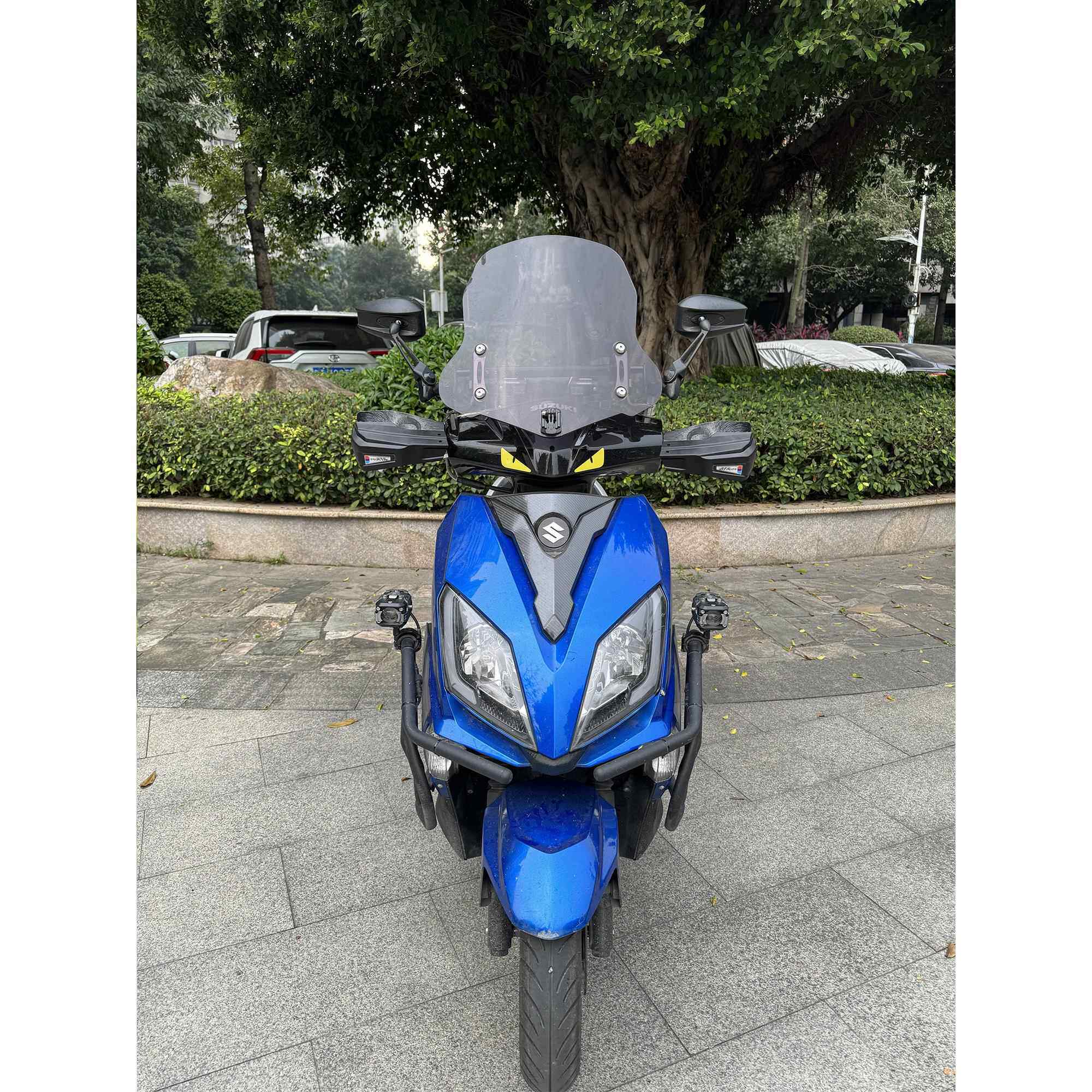 适用于轻骑铃木踏板车UY125T UU UE改装手把挡风罩防寒护手罩配件