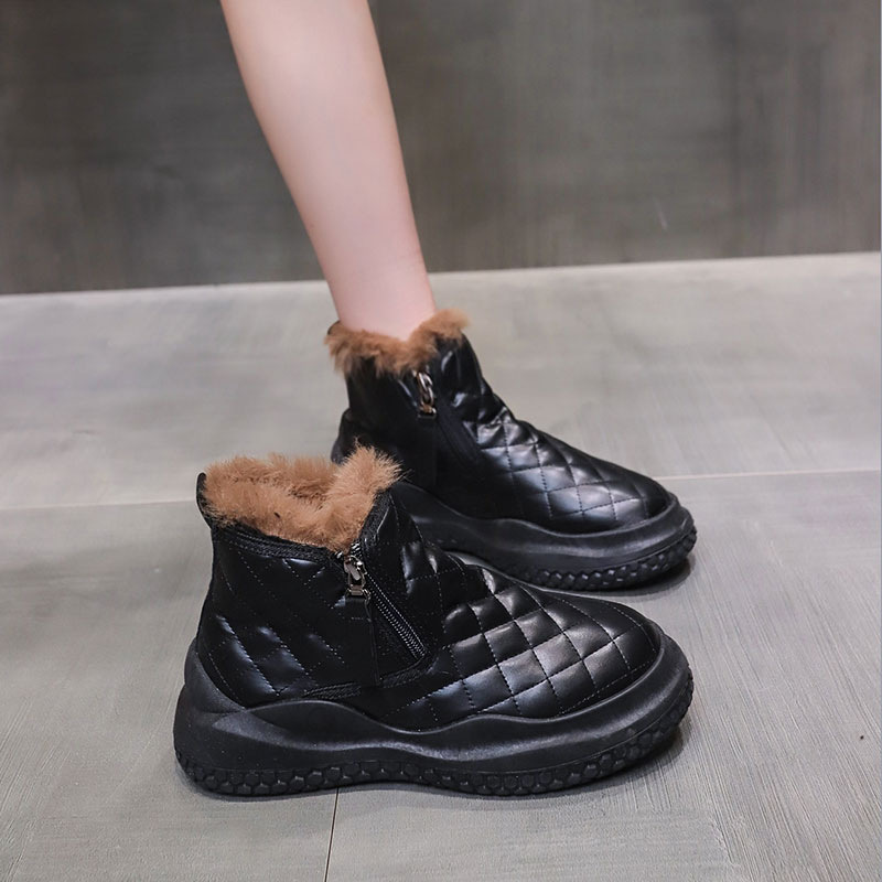 雪地靴爆款厚底拉链时尚雪地靴