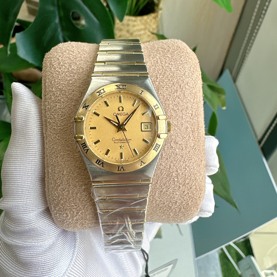 3折闪拍98新欧米茄星座系列公价3.3万自动机械女士手表1292.10.00