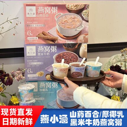 燕小涵燕窝粥鲜炖山药百合黑米牛奶厚椰乳即食免煮营养早餐代餐粥