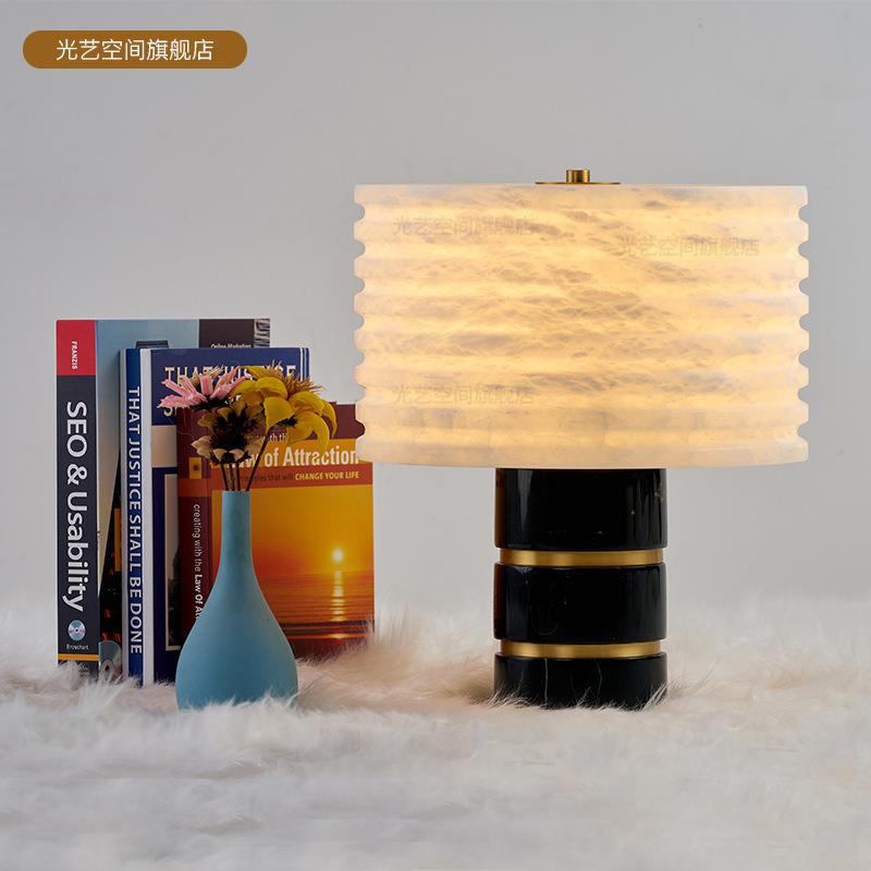 西班牙云石台灯极简设计师样板房客厅卧室床头别墅高档酒店装饰灯